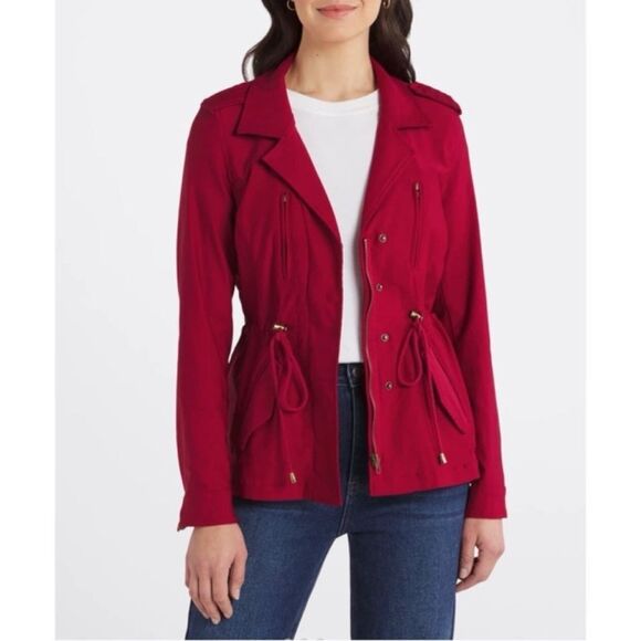 EDEN SOCIETY Laysha Cargo jacket RED L Stitch Fix NWT - Picture 1 of 11